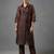women bandhani printed regular chanderi silk workwear kurta with trousers