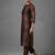 women bandhani printed regular chanderi silk workwear kurta with trousers