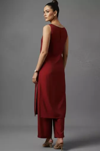 women regular gotta patti workwear kurta with palazzos