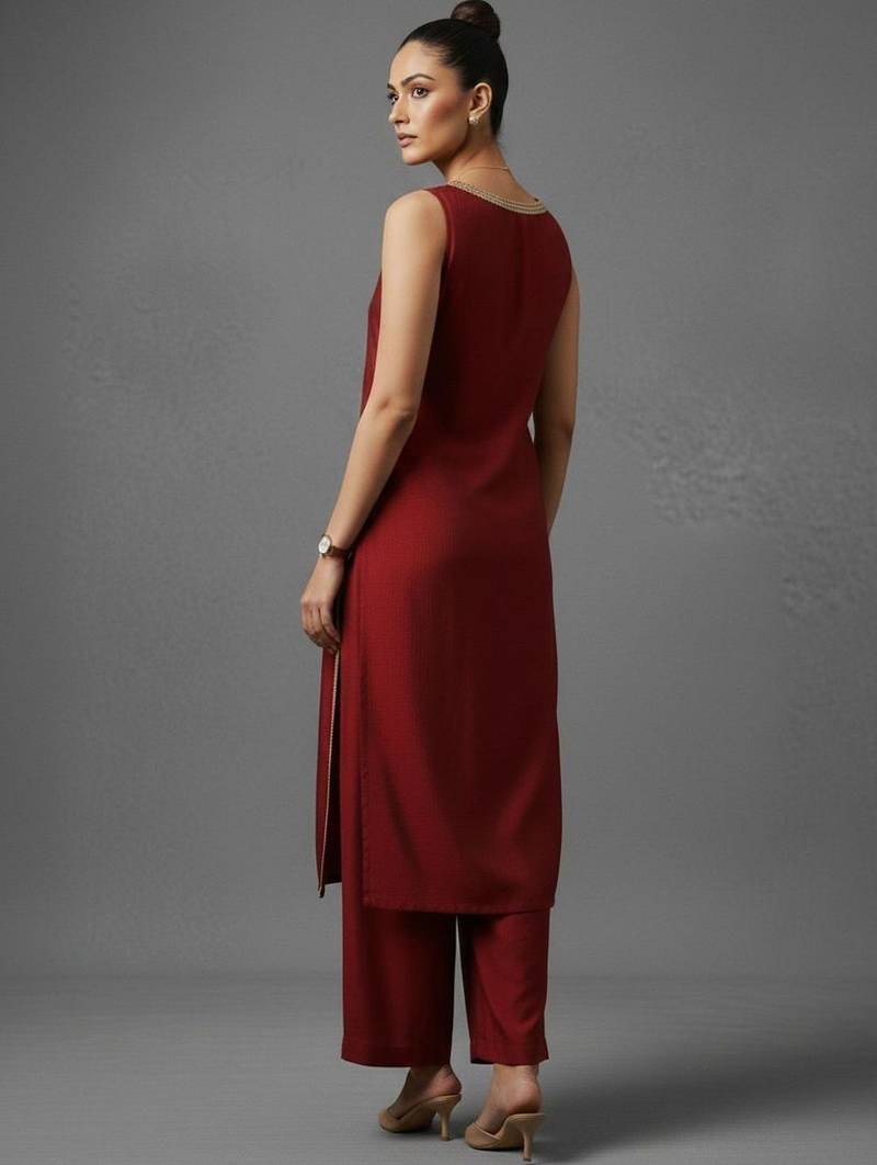 women regular gotta patti workwear kurta with palazzos