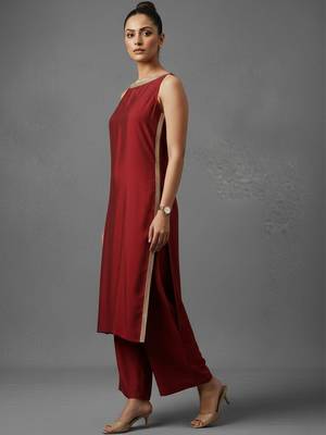 women regular gotta patti workwear kurta with palazzos 5
