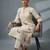 women animal printed regular workwear kurta with trousers