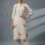 women animal printed regular workwear kurta with trousers