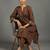 women embroidered sleek thread work work kurta with trousers
