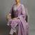 women ethnic motifs printed regular workwear kurta with trousers & with dupatta