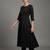 women striped regular thread work silk crepe workwear kurta with trousers