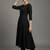 women striped regular thread work silk crepe workwear kurta with trousers