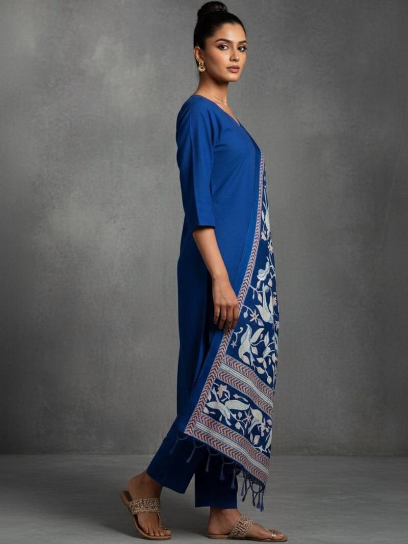 women ethnic motifs ofiice kurta with trousers & dupatta