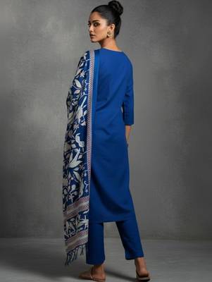 women ethnic motifs ofiice kurta with trousers & dupatta 6