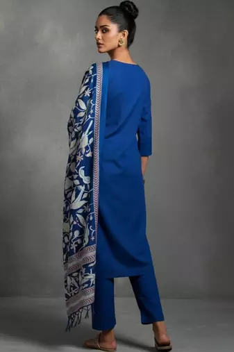 women ethnic motifs ofiice kurta with trousers & dupatta