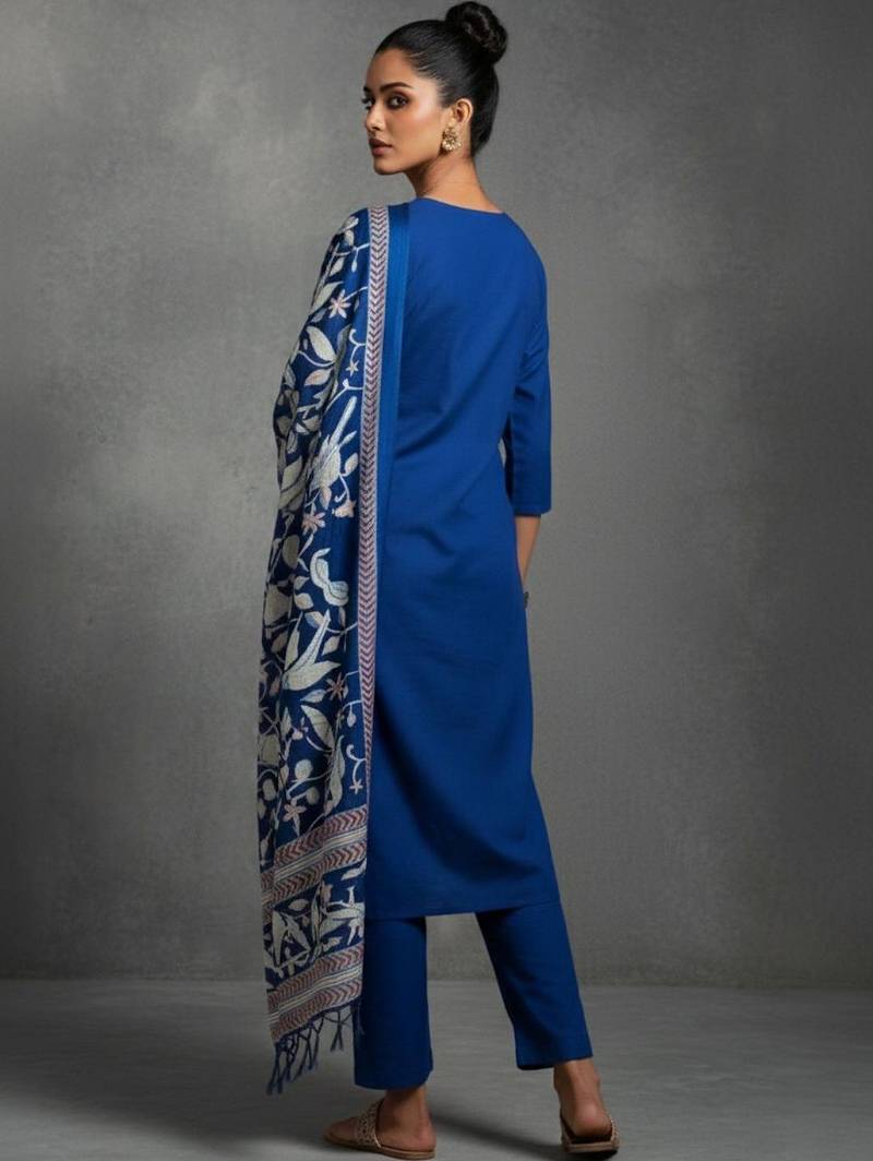women ethnic motifs ofiice kurta with trousers & dupatta