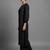 women striped regular silk crepe workwear kurta with trousers