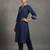 women embroidered thread work smart comfort kurta with trousers