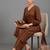 women striped urban sleek silk crepe kurta with trousers