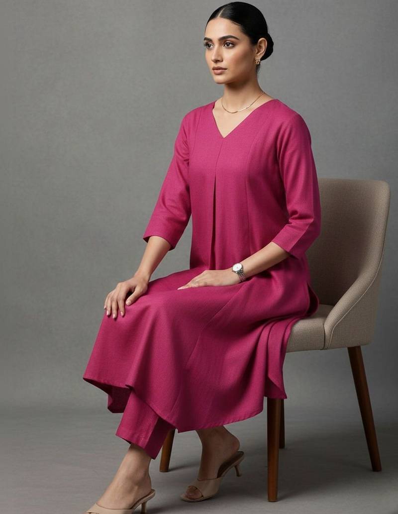 women regular workwear kurta with trousers