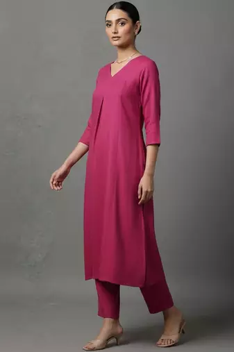 women regular workwear kurta with trousers
