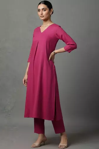 women regular workwear kurta with trousers