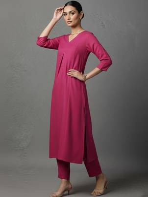 women regular workwear kurta with trousers 6