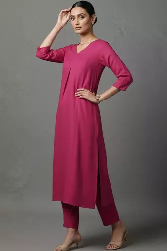 women regular workwear kurta with trousers