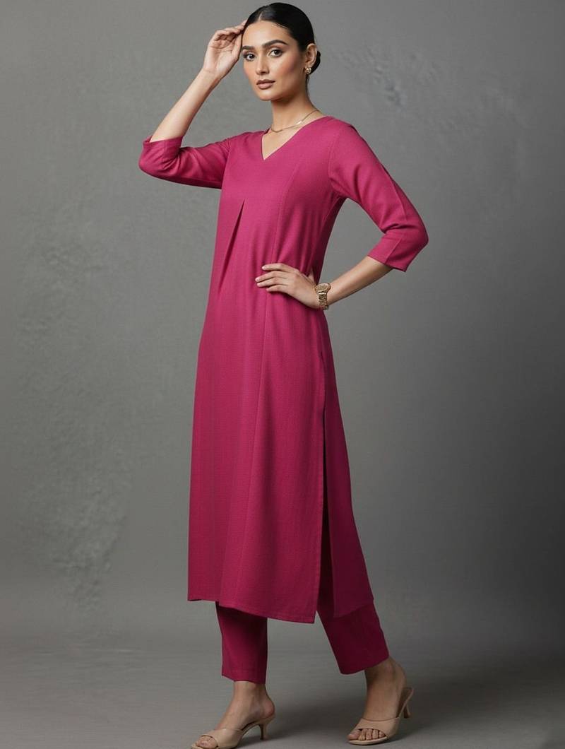 women regular workwear kurta with trousers