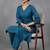 women regular cotton workwear kurta with trousers