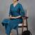 women regular cotton workwear kurta with trousers