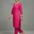 women regular thread work smart office kurta with trousers