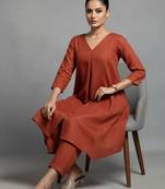 women regular workwear kurta with trousers