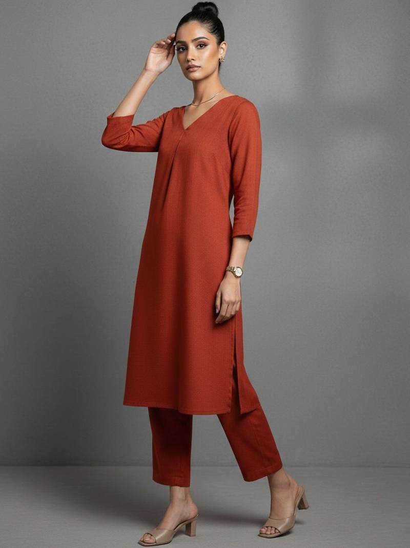women regular workwear kurta with trousers