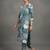 women ethnic motifs printed work thread work kurta with trousers