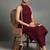 women striped regular silk crepe smart kurta with trousers
