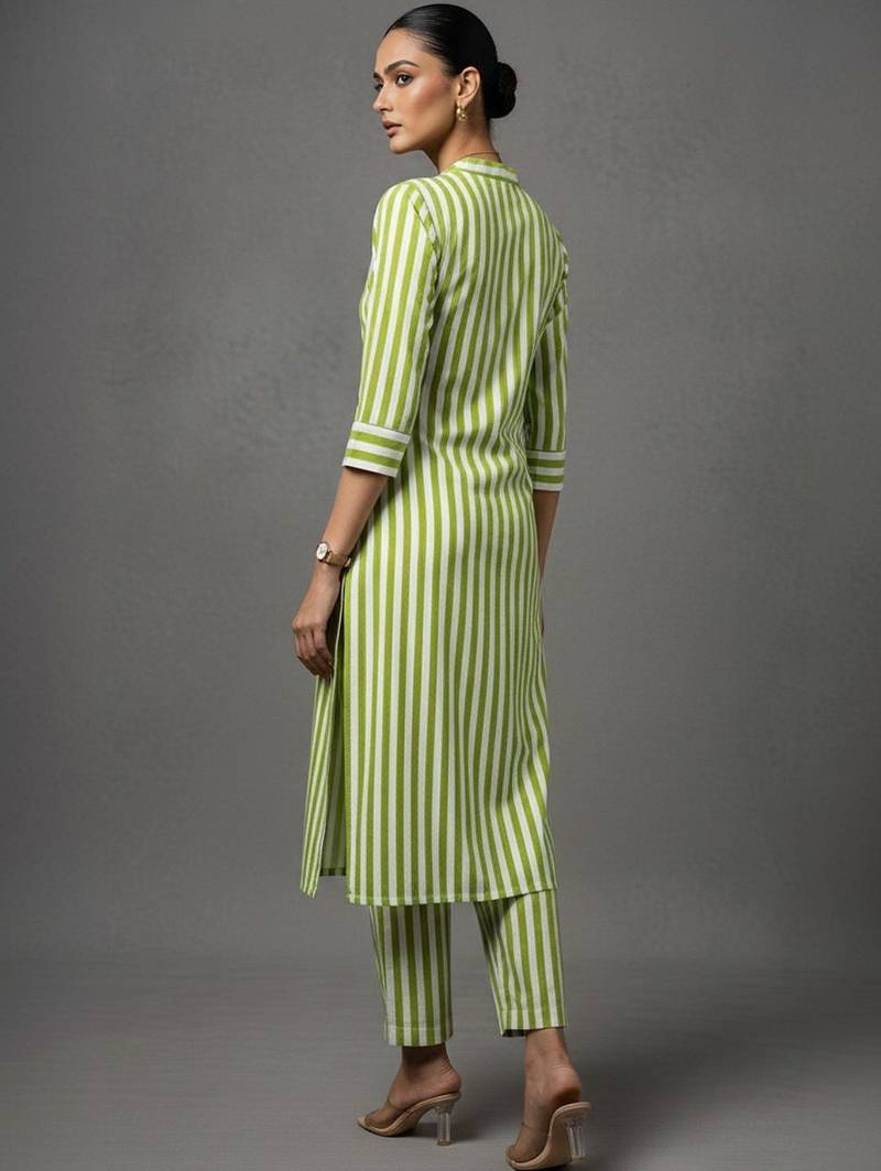 women printed smart kurta with trousers