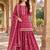 Pink cotton floral printed gopi dress style kurta skirt with dupatta