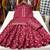 Pink cotton floral printed gopi dress style kurta skirt with dupatta