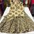Green cotton floral printed gopi dress style kurta skirt with dupatta