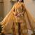 Yellow cotton floral printed ethnic kurta set with dupatta