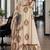 Brown cotton floral printed ethnic kurta set with dupatta