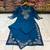 Blue cotton embroidered thread work ethnic kurta set with dupatta