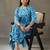 women floral printed cotton work kurta with pyjamas