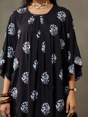 women floral printed smart office kurta with trousers 2