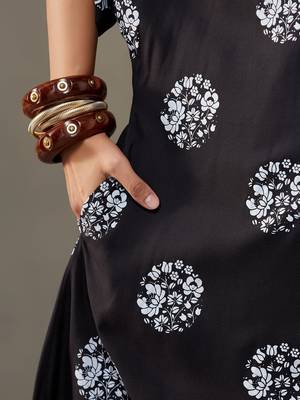 women floral printed smart office kurta with trousers 7
