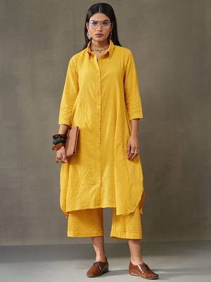 women cotton smart office kurta with trousers 1