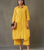 women cotton smart office kurta with trousers