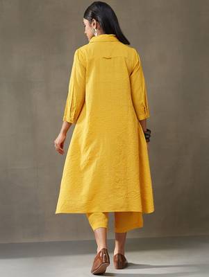 women cotton smart office kurta with trousers 5