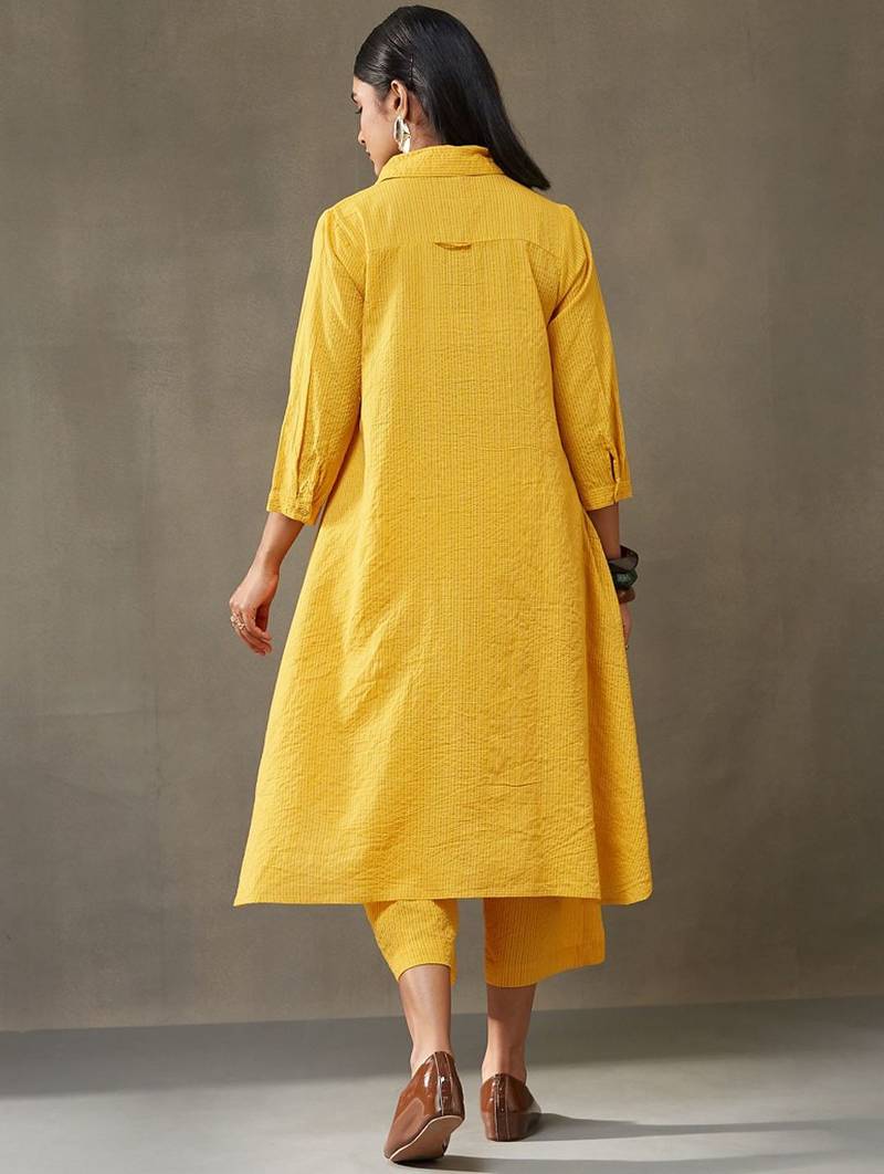 women cotton smart office kurta with trousers