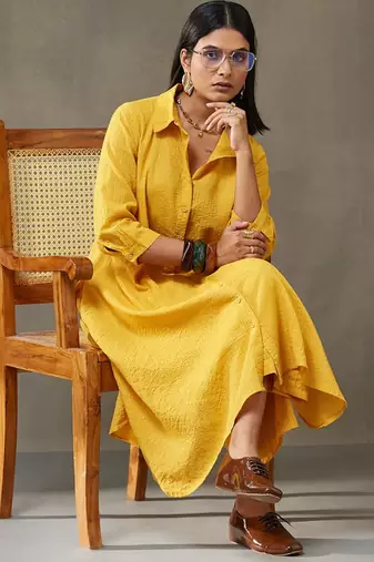 women cotton smart office kurta with trousers