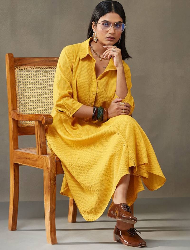 women cotton smart office kurta with trousers