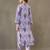 women ethnic motifs printed cotton smart office kurta with trousers