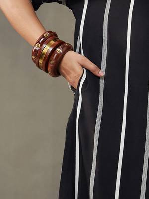 women cotton button-down smart office kurta with trousers 7
