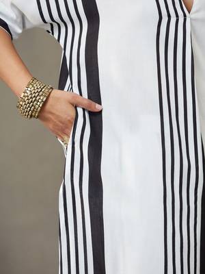 women printed smart office kurta with trousers 7